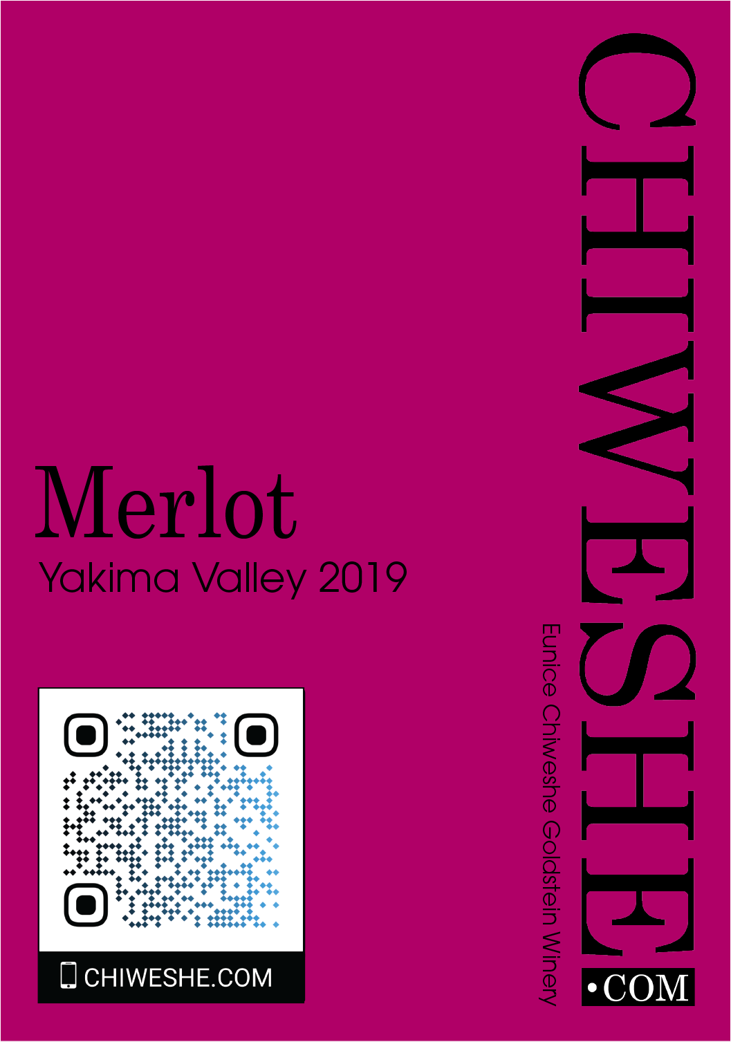 Chiweshe Merlot Yakima Valley 2019 750 mL Chiweshe Merlot Yakima Valley 2019 750 mL