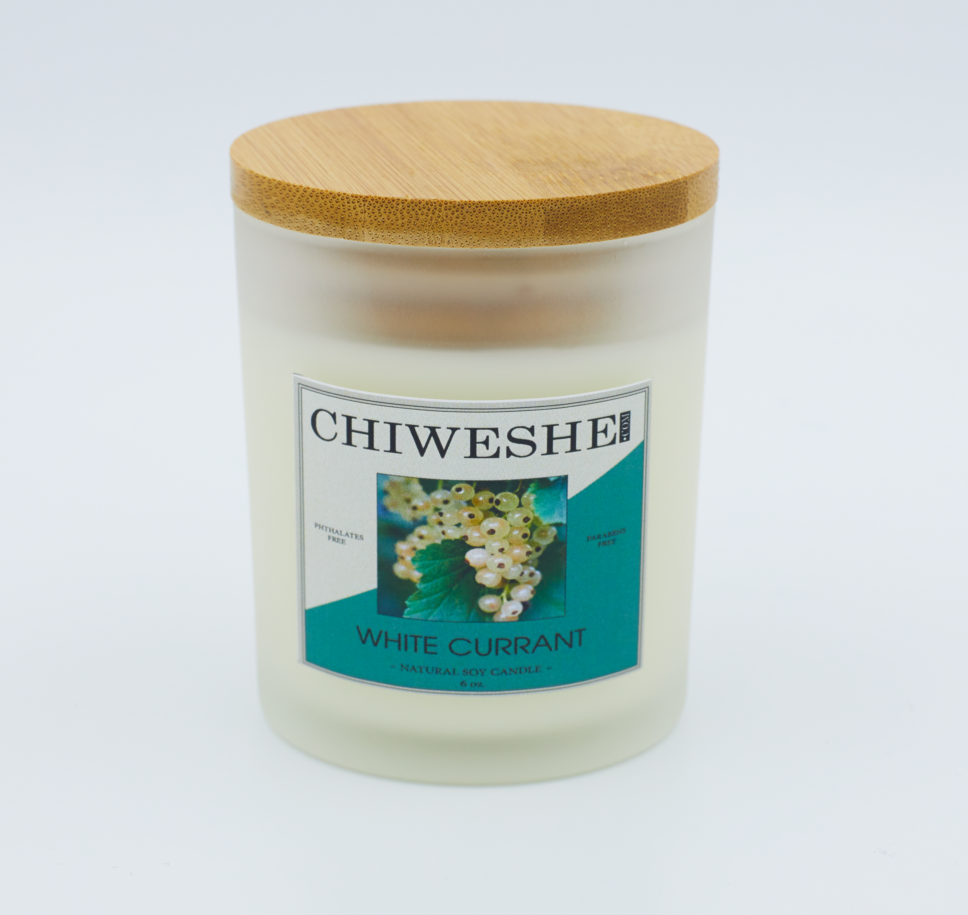 White Currant Natural Soy Candle Frosted Jar (6 oz.) White Currant Natural Soy Candle Frosted Jar (6 oz.)