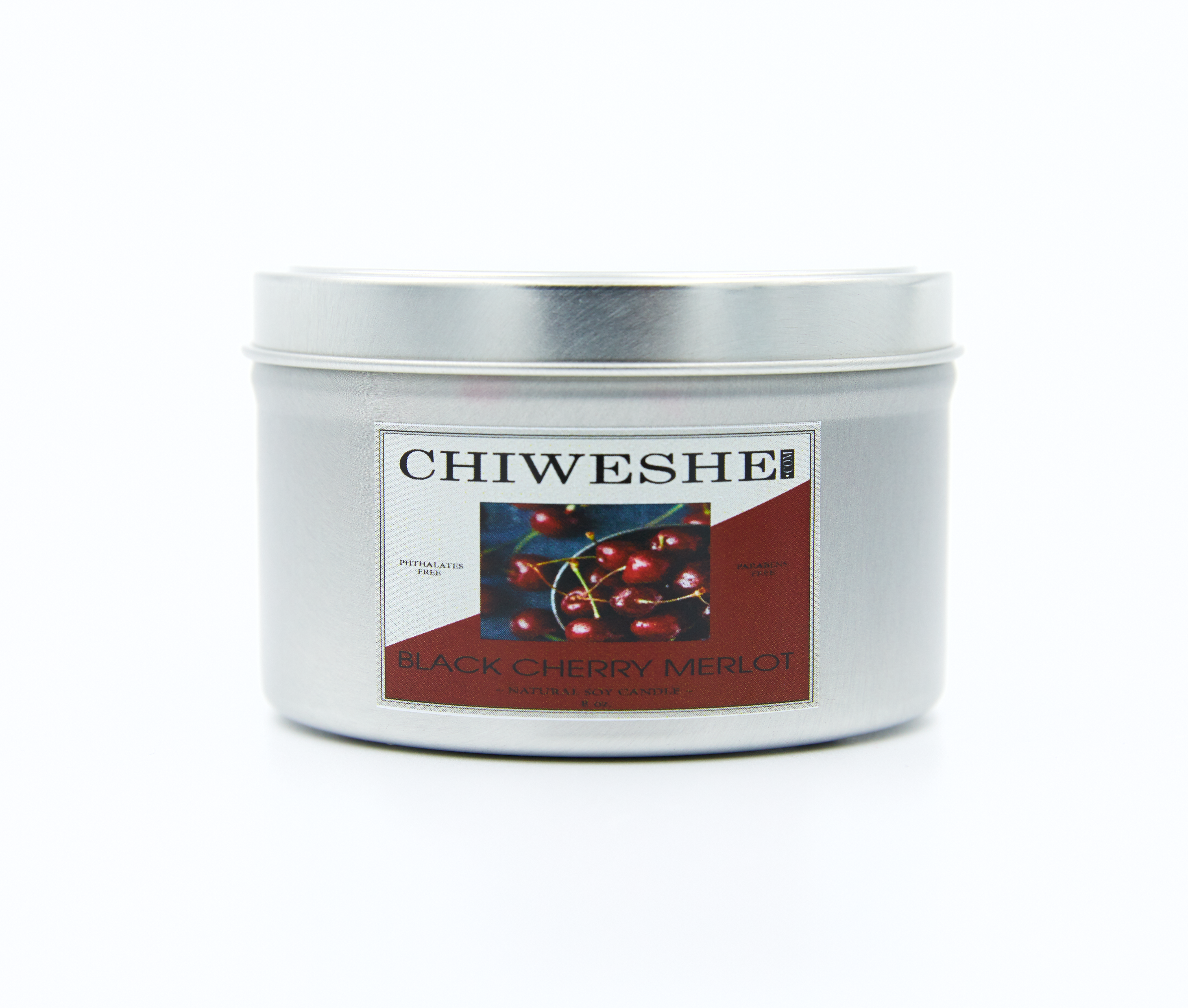Black Cherry Merlot Natural Soy Candle Tin (8 oz.)