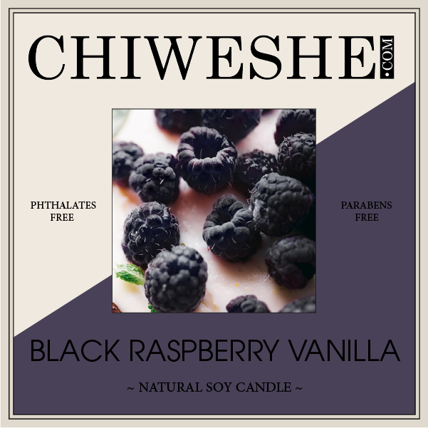 Black Raspberry Vanilla Natural Soy Candle Frosted Jar (6 oz.)