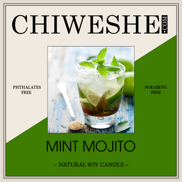 Mint Mojito Natural Soy Candle Frosted Jar (6 oz.)