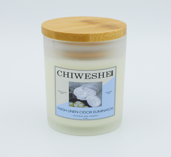 Fresh Linen Natural Soy Candle Frosted Jar (6 oz.)