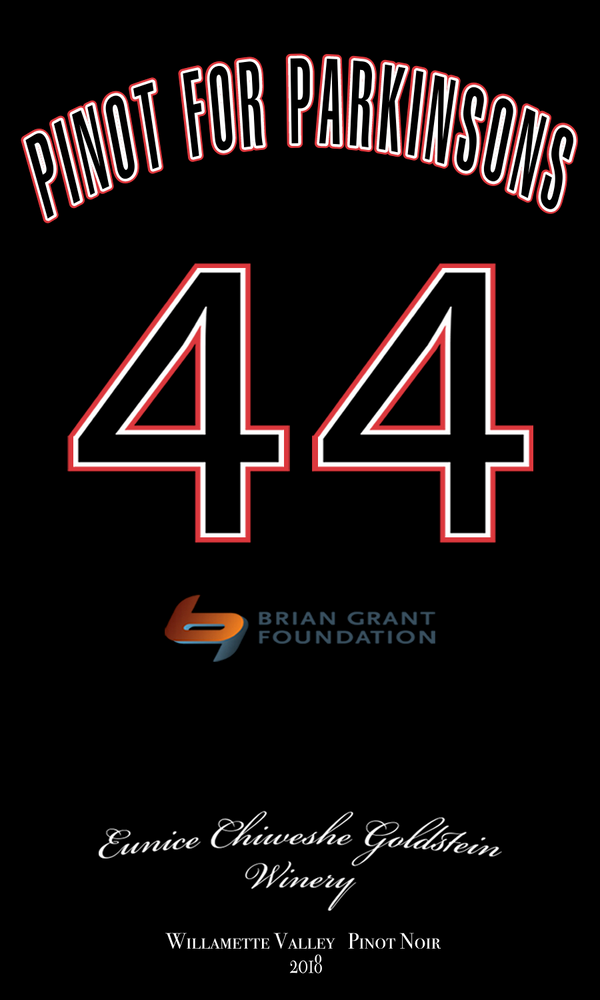 The Brian Grant Foundation & Eunice Chiweshe Goldstein Winery are honored to bring you Pinot For Parkinson’s! Willamette Valley Pinot Noir 2018 750 mL