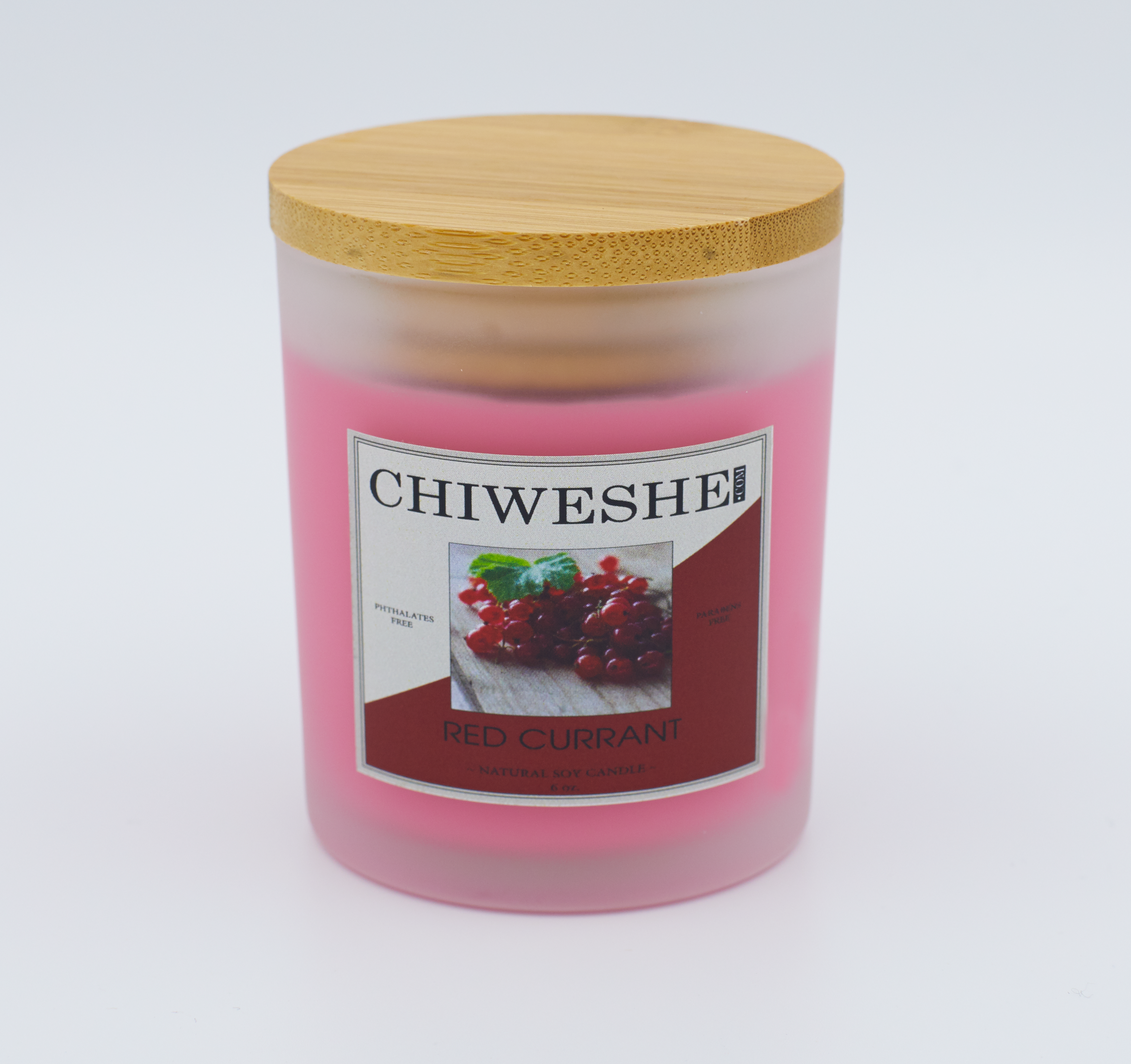 Red Currant Natural Soy Candle Frosted Jar (6 oz.)