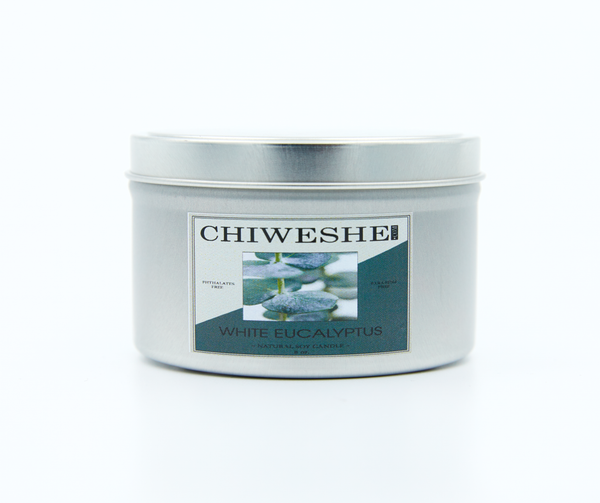 White Eucalyptus Natural Soy Candle Tin (8 oz.)