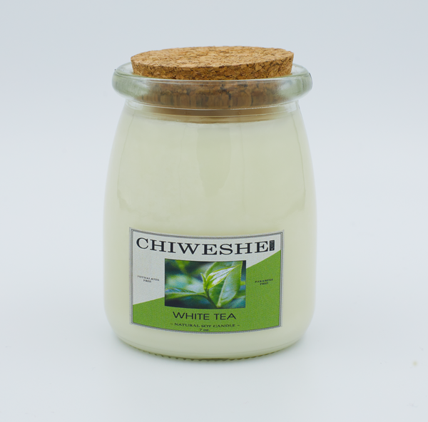 White Tea Natural Soy Candle Yogurt Jar (7 oz.)